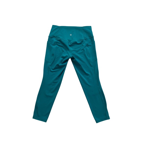 Athleta Salutation Stash 7/8 Tight Leggings Teal Blue High Rise Womens Large L - Picture 3 of 9